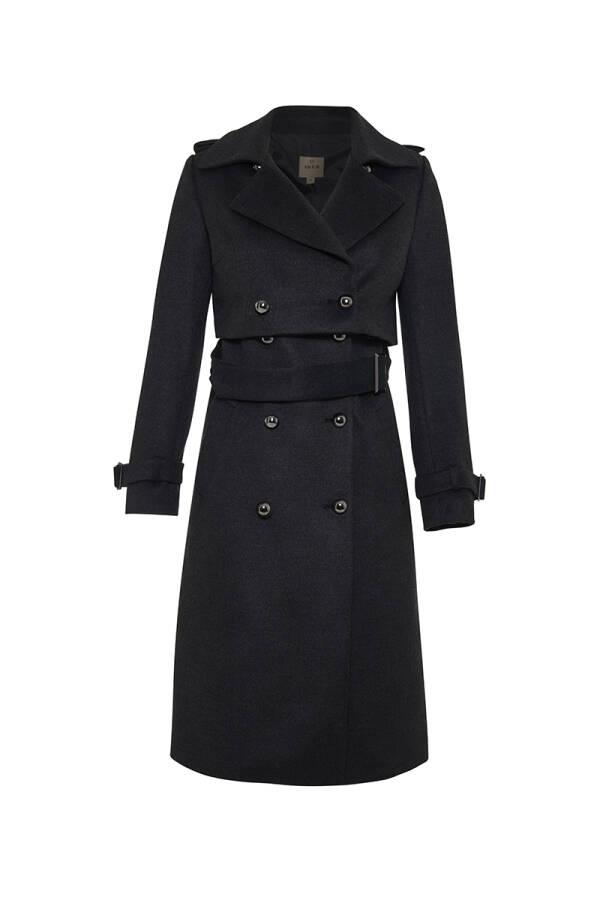 Antrasit 8096111 Gömlek Yaka Kaban - Aker