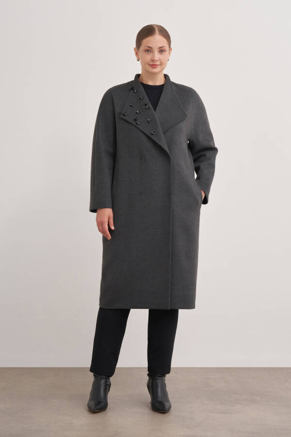 Antrasit 8580112 Günlük Maxi Boy Kaban - Aker