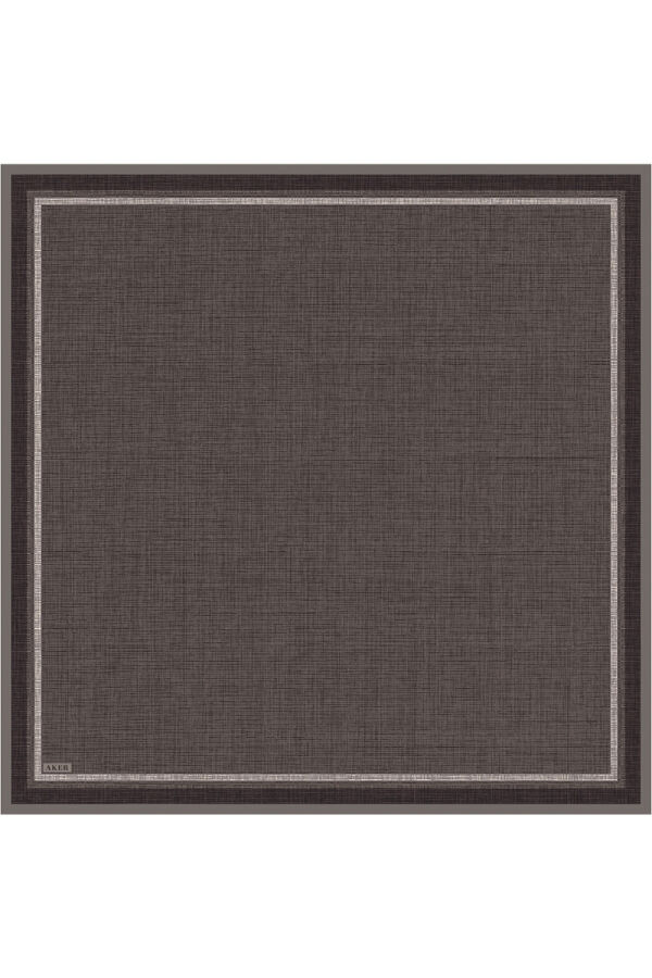 Antrasit 90X90 İpek Twill Eşarp - Aker