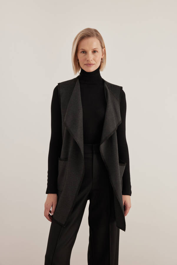 Antrasit 9141111 Dikişli Yelek - Aker (1)