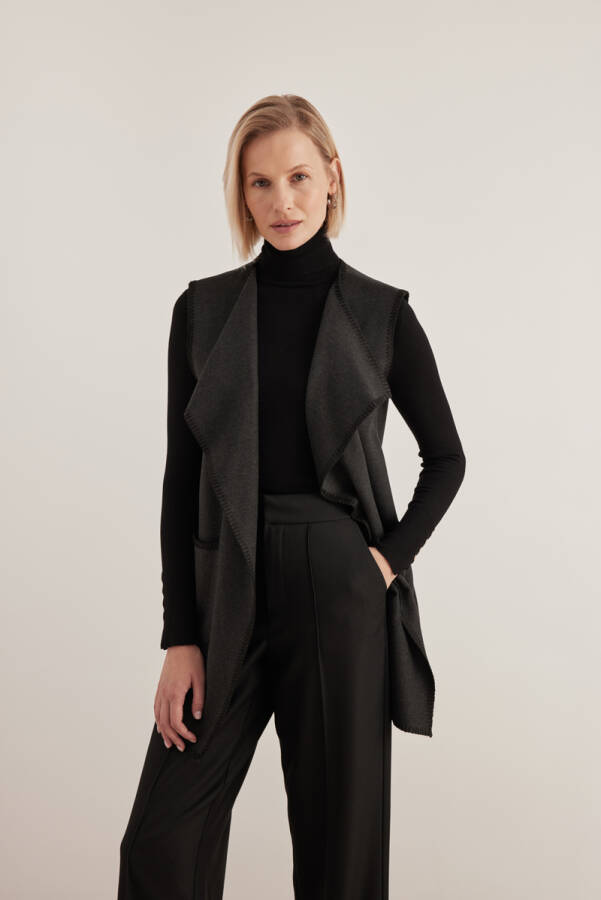 Antrasit 9141111 Dikişli Yelek - Aker