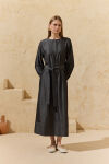 Antrasit Denim Elbise - 2