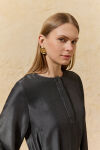 Antrasit Denim Elbise - 5