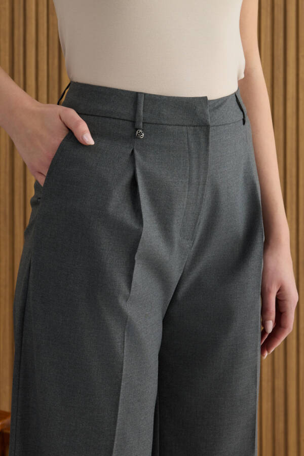 Antrasit Dokuma Pantolon - 6