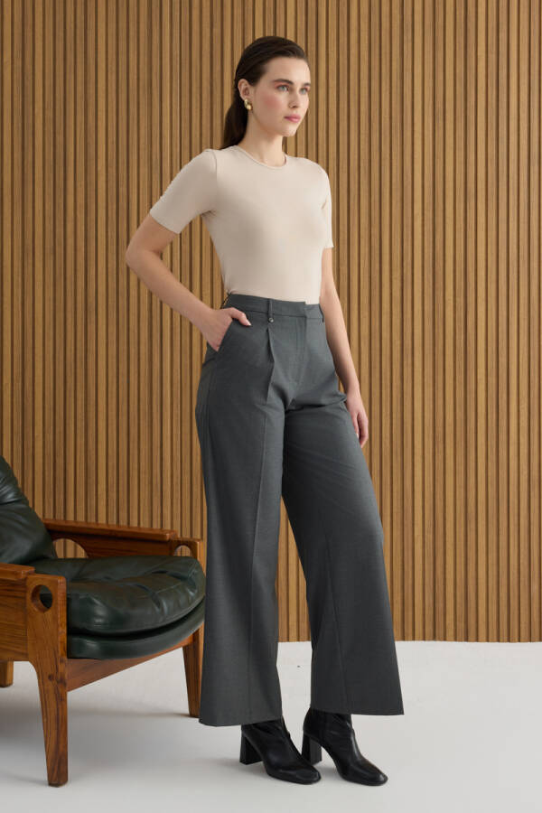 Antrasit Dokuma Pantolon - 3