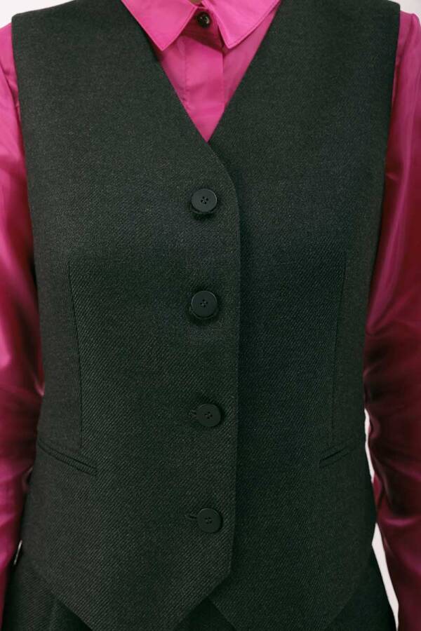 Antrasit Gizli Cepli Kısa Yelek - Aker (1)