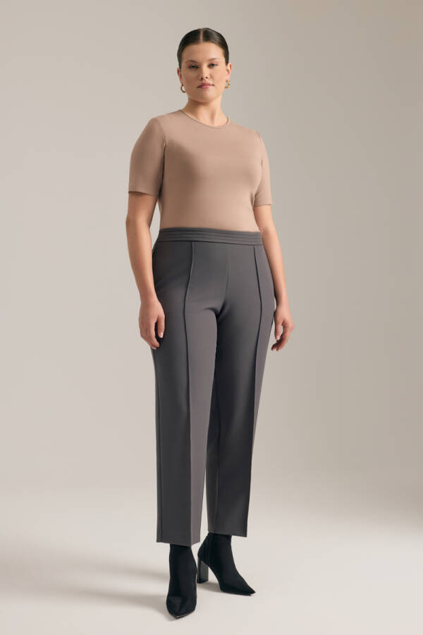 Antrasit Kemeri Pile Detaylı Pantolon - Aker