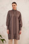 Antrasit Kravat Yaka Keten Tunik - 1