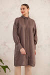 Antrasit Kravat Yaka Keten Tunik - 2