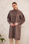 Antrasit Kravat Yaka Keten Tunik - 4
