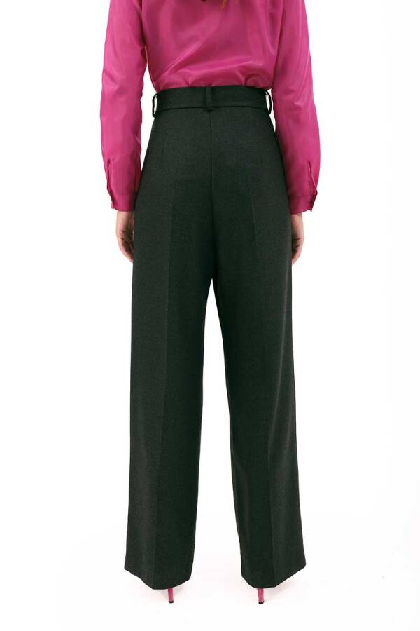 Antrasit Önden Pili Detaylı Cepli Pantolon - 6