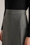 Antrasit Önü Katlama Pili Detaylı Etek - 4