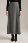 Antrasit Önü Katlama Pili Detaylı Etek - 2