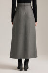 Antrasit Önü Katlama Pili Detaylı Etek - 5