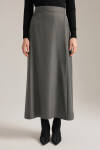 Antrasit Önü Katlama Pili Detaylı Etek - 2