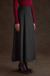 Antrasit Pileli Kloş Dokuma Etek - 3