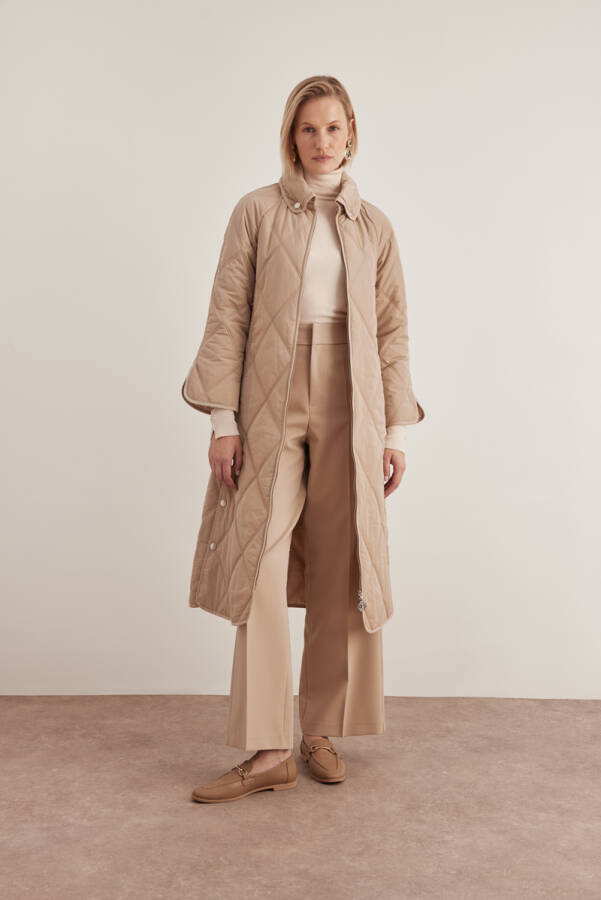 Bej 10083111 Gömlek Yaka Mont - Aker