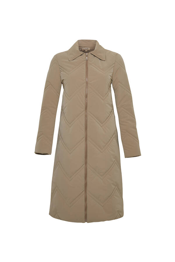 Bej Gömlek Yaka Mont - Aker