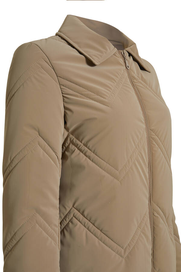 Bej 10578111 Gömlek Yaka Mont - Aker (1)