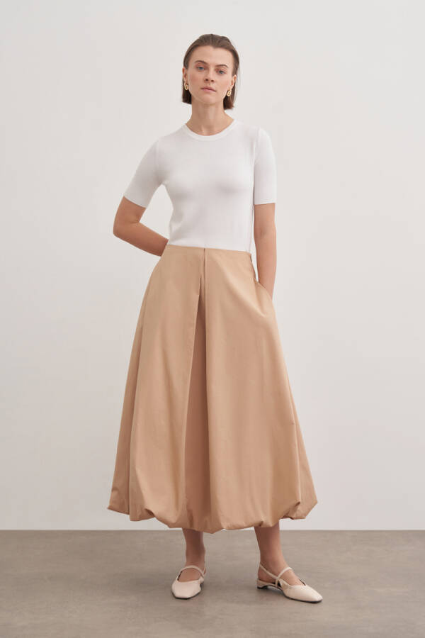 Bej Balon Etek - Aker