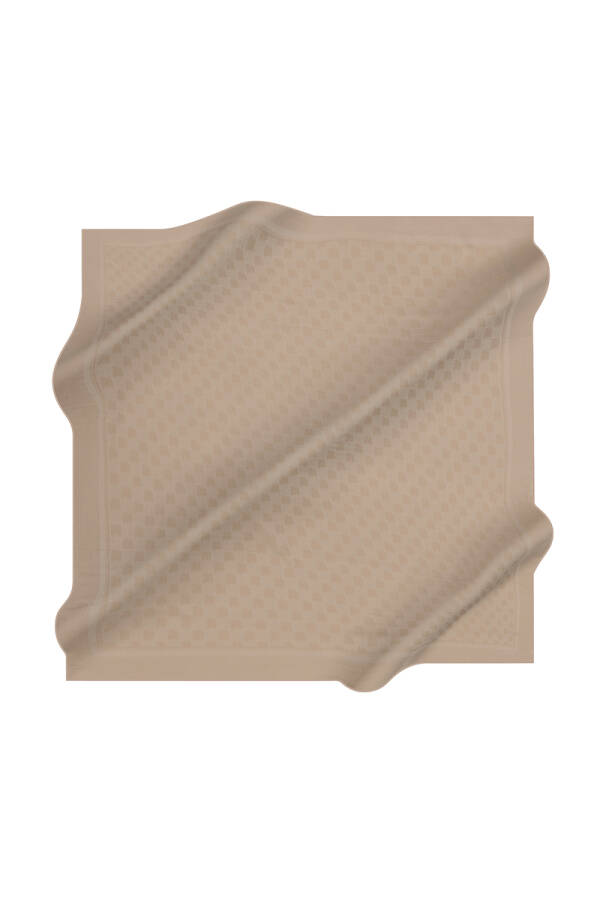 Bej Kare Jakar Eşarp - Aker