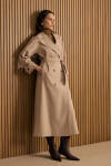 Bej 7178111 Sırtı Rüzgarlıklı Pardösü - 1
