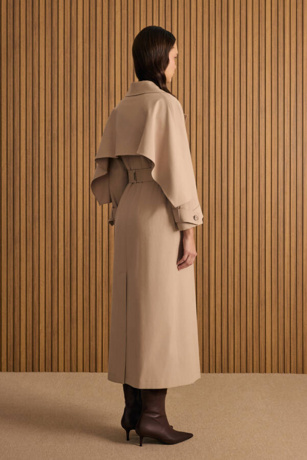 Bej Sırtı Rüzgarlıklı Pardösü - 7