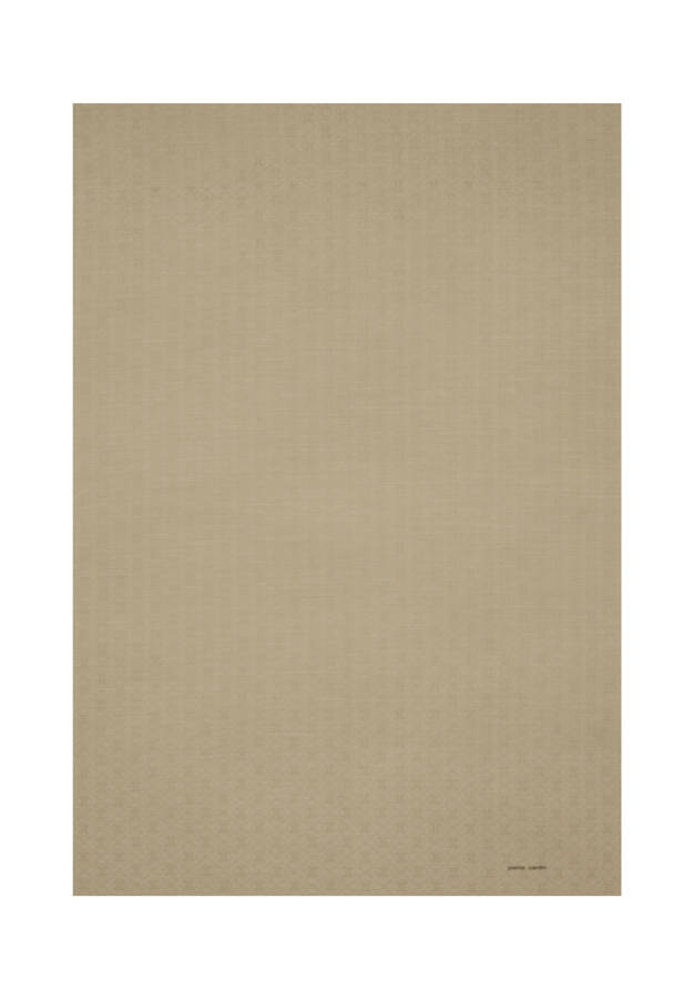 Bej 75X190 CM K.Pierre Cardin Logolu İpek Koton Jakar Etol - 1