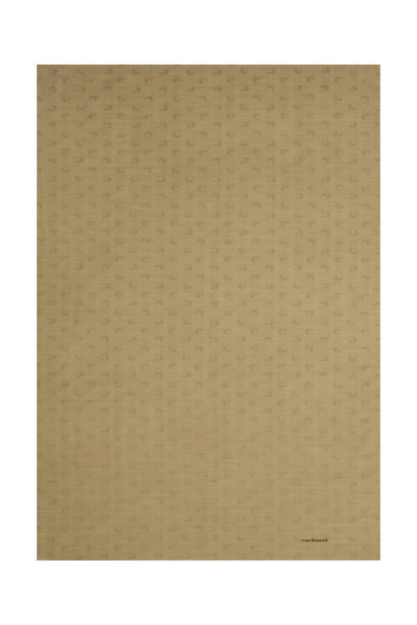 Bej 75X200 B. Logolu İpek Koton Jakar Şal - 1