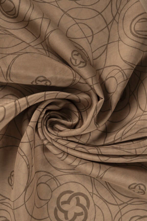 Bej 75X200 İpek Koton Şal - 2