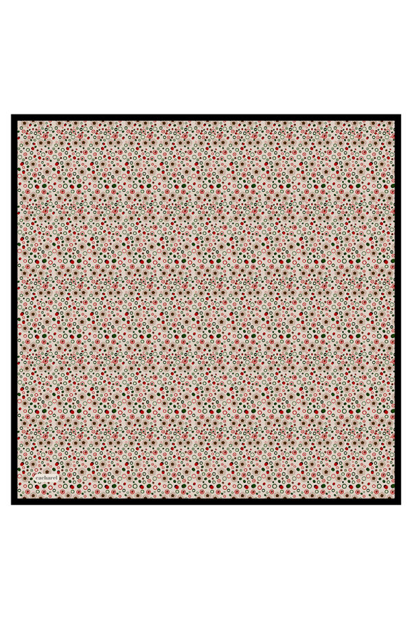 Bej 90X90 İpek Twill Eşarp - 1