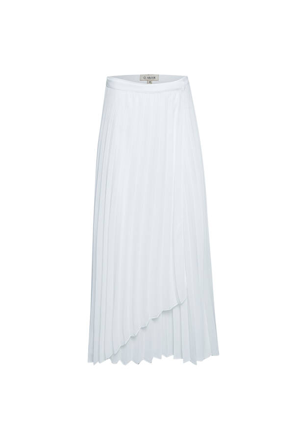 Bej Anvelop Piliseli Etek - 1