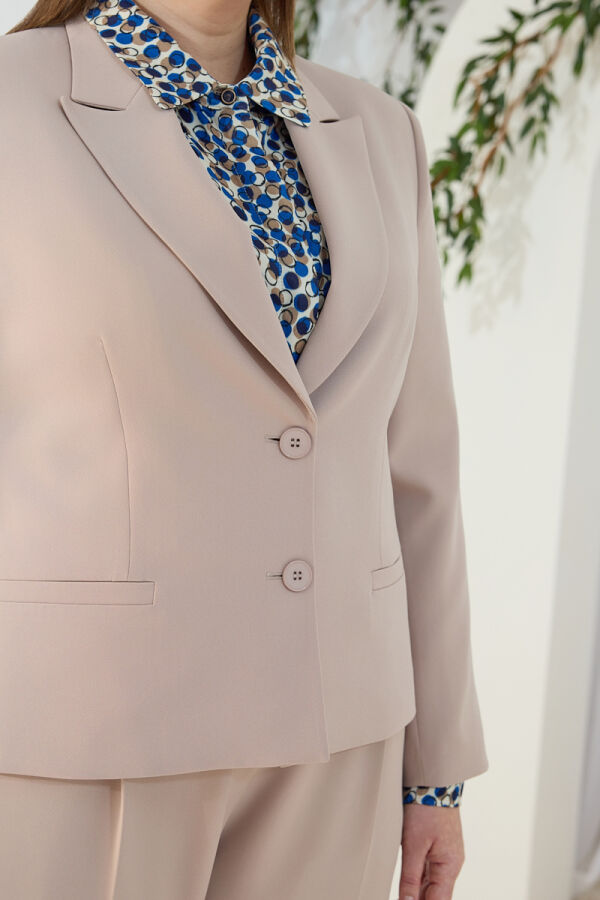 Bej Balon Kol Ceket - 5