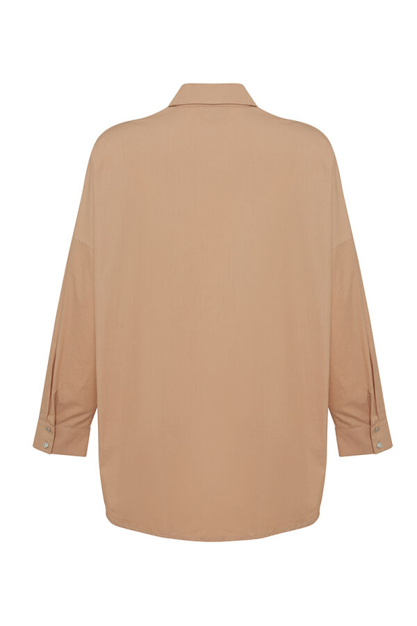 Bej Basic Cotton Bluz - 3