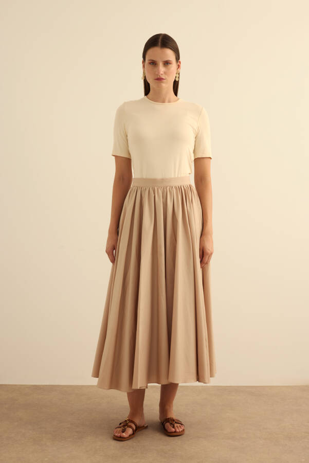 Bej Cotton Etek - Aker