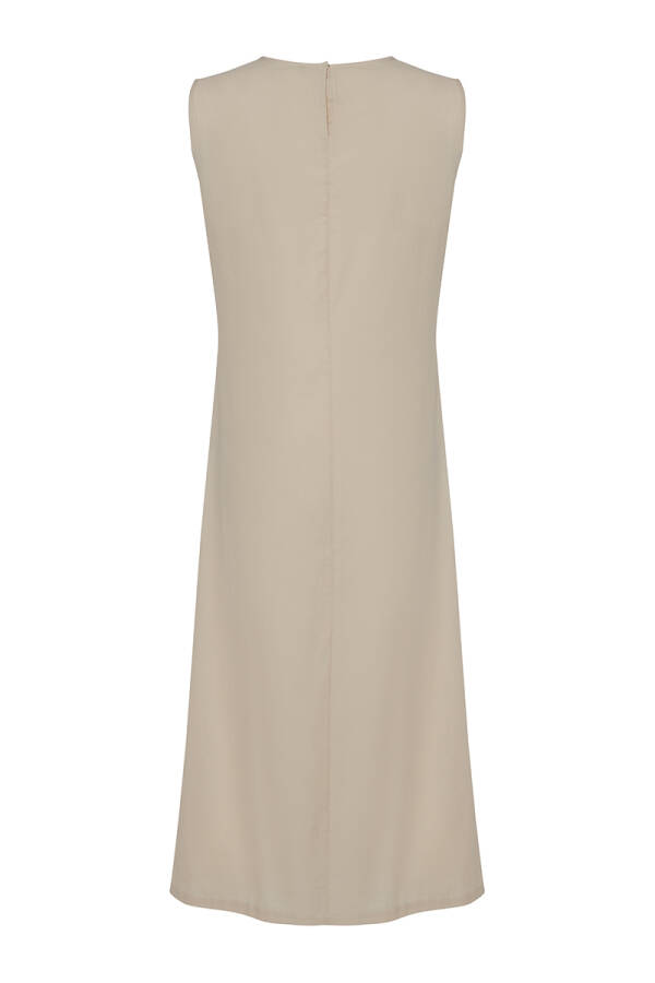 Bej Cotton Jüpon Elbise - 3