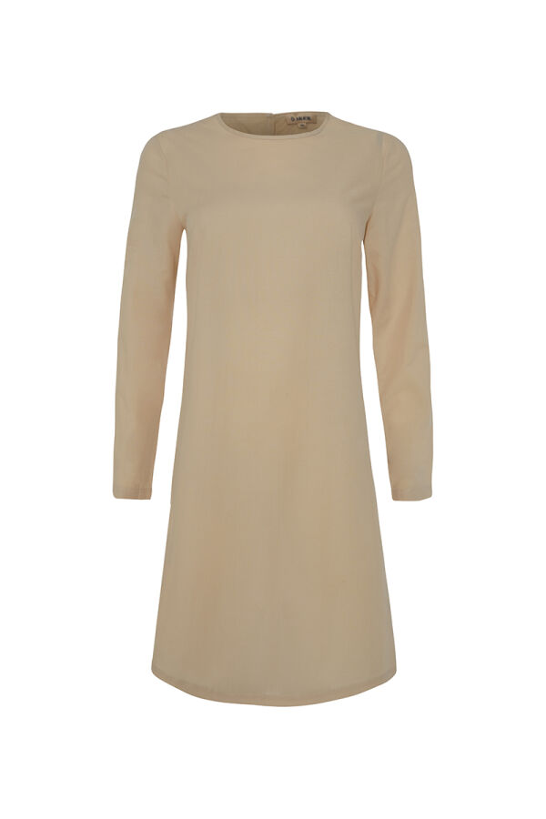 Bej Cotton Jüpon Tunik - Aker