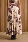 Bej Desenli İpek Etek - 6