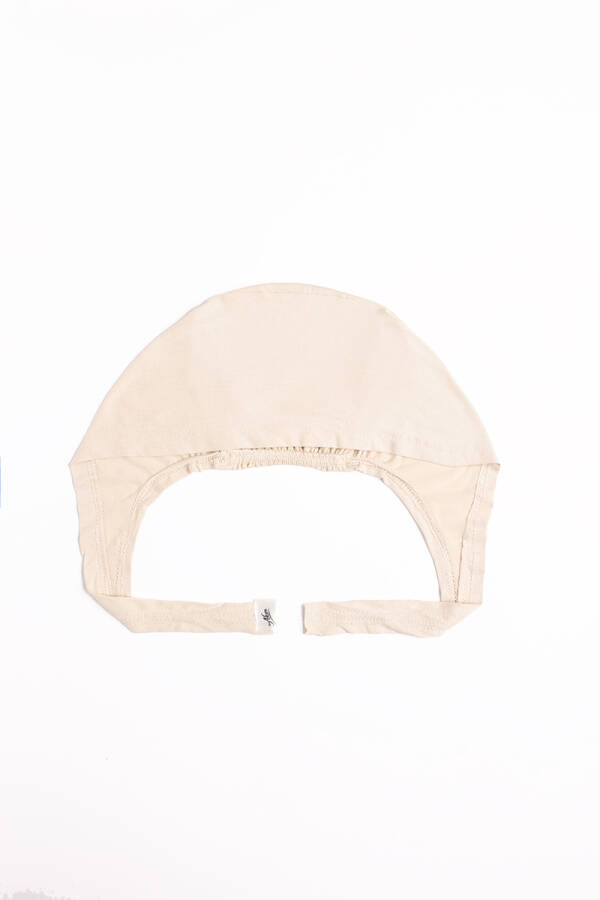 Bej Dikişli Penye Bone - Aker