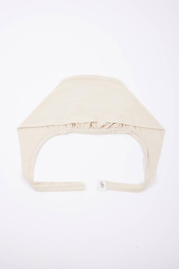 Bej Dikişsiz Penye Bone - Aker