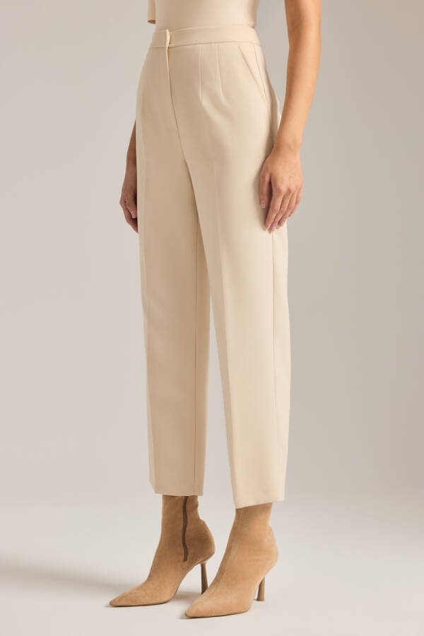 Bej Dokuma Pantolon - 4