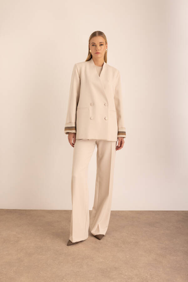 Bej Dokuma Pantolon - Aker