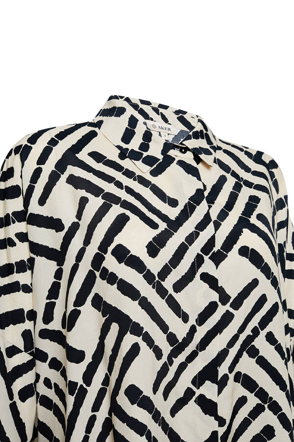 Bej Etek Ucu Asimetrik Bluz - 2