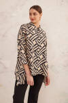 Bej Etek Ucu Asimetrik Bluz - 7