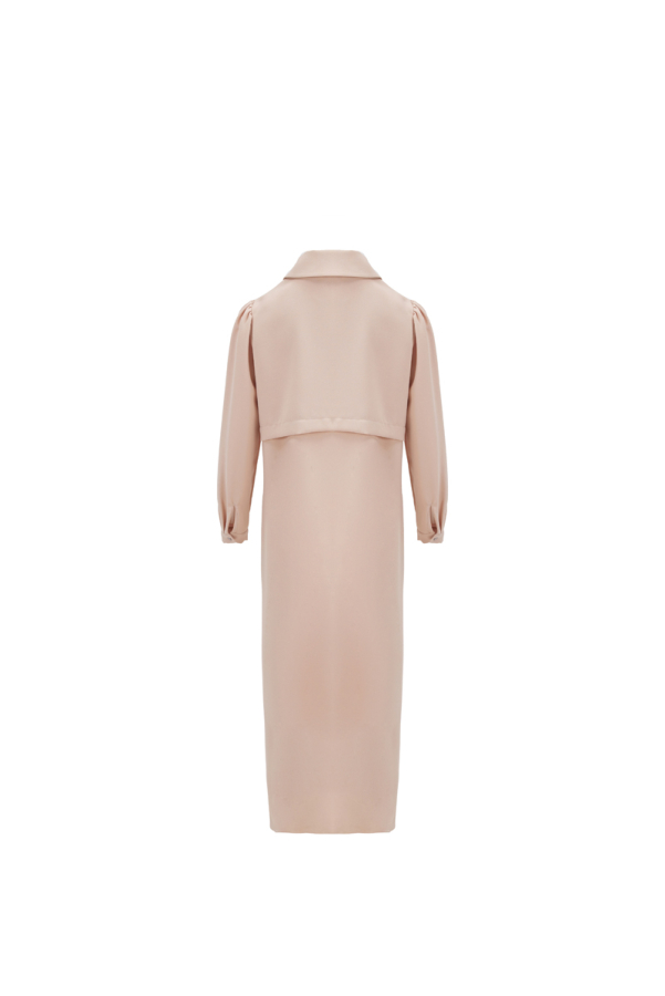 Bej Fermuarlı Ferace - 3