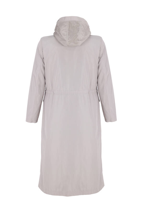 Bej File Detaylı Spor Trençkot - 3