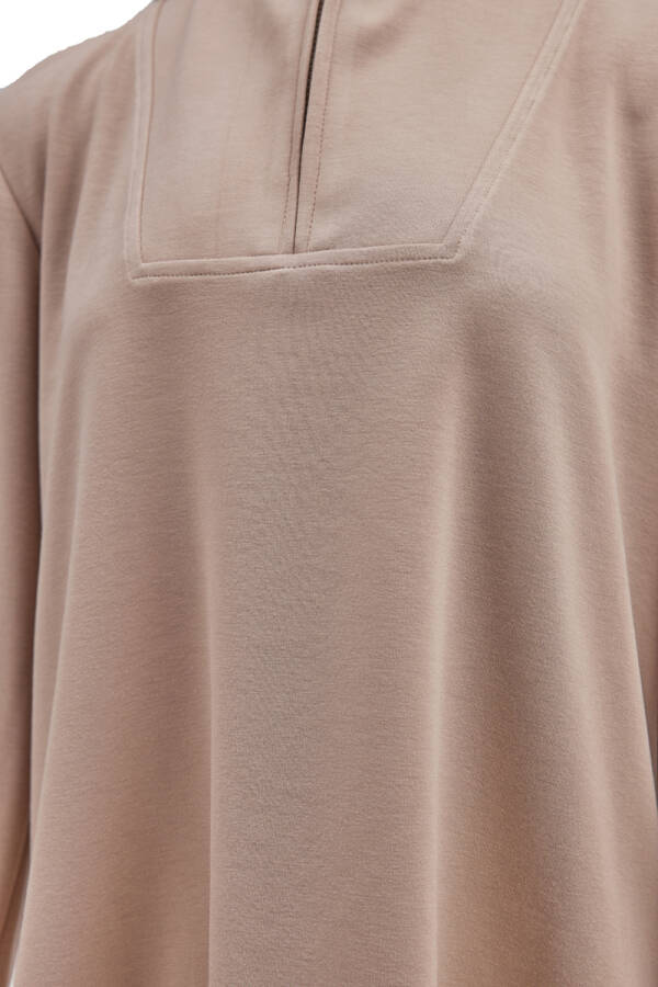 Bej Kapüşonlu Spor Sweat - Aker (1)