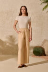 Bej Kemerli Pantolon - 3
