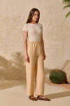 Bej Kemerli Pantolon - 4