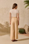 Bej Kemerli Pantolon - 6